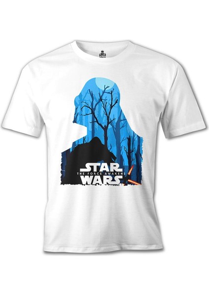 Llord T-Shirt T-Shirt Star Wars - The Force Awakens 2 Beyaz Erkek T-Shirt