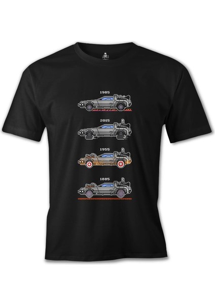 T-Shirt Back To The Future - Kronoloji Siyah Erkek Tshirt