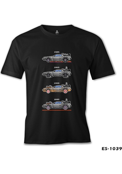 T-Shirt Back To The Future - Kronoloji Siyah Erkek Tshirt