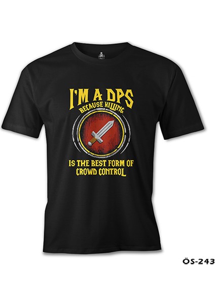 T-Shirt World Of Warcraft - The Dps Siyah Erkek Tshirt