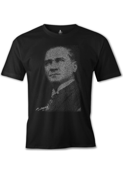 T-Shirt Atatürk - Gençliğe Hitabe Siyah Erkek Tshirt