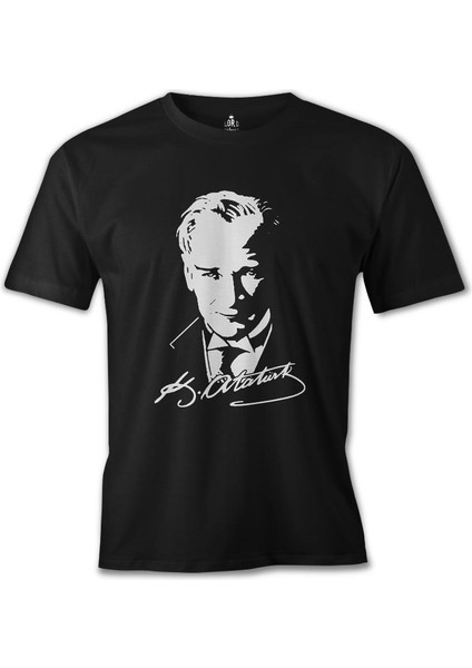 T-Shirt Atatürk - Portre Siyah Erkek Tshirt
