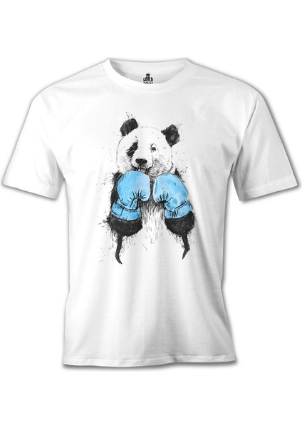 T-Shirt Panda - Boks Beyaz Erkek Tshirt