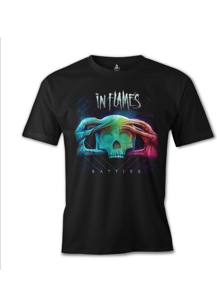 T-Shirt In Flames - Battles Siyah Erkek Tshirt