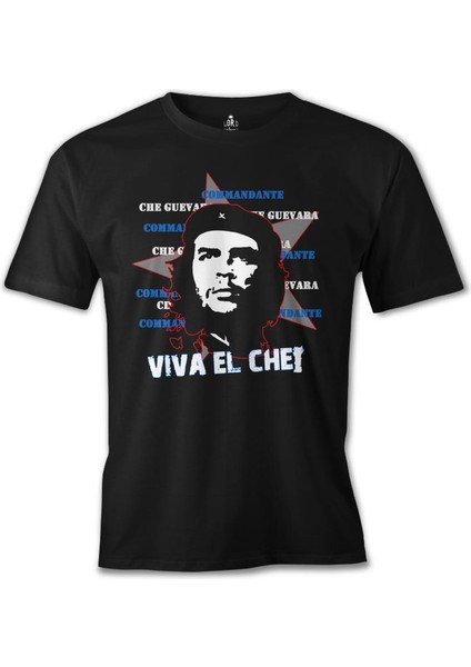 T-Shirt Che Guevara - Viva Siyah Erkek Tshirt