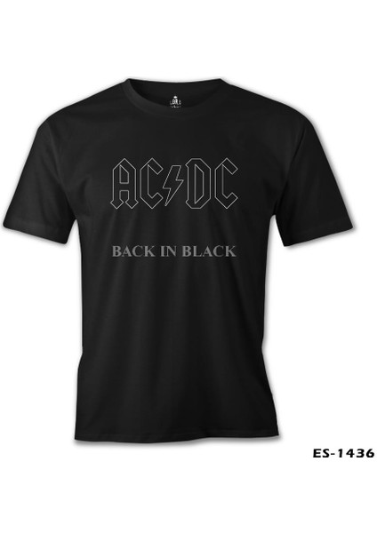 T-Shirt Ac Dc - Back In Black 1 Siyah Erkek Tshirt