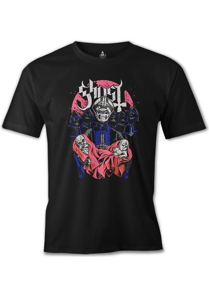 T-Shirt Ghost - Hello Papa Siyah Erkek Tshirt