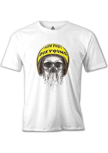 T-Shirt Kurukafa - Helmet Beyaz Erkek Tshirt