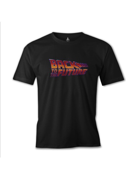 T-Shirt Back To The Future - Logo Siyah Erkek Tshirt