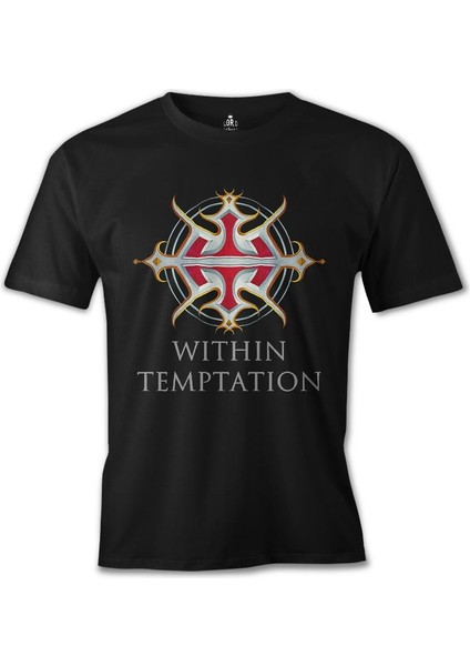 T-Shirt Within Temptation - Logo Siyah Erkek Tshirt