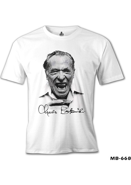 T-Shirt Charles Bukowski Beyaz Erkek Tshirt fiyatları
