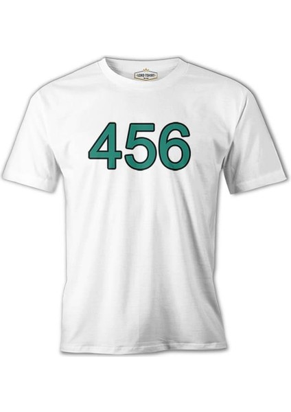 T-Shirt Squid Game - 456 Beyaz Erkek Tshirt
