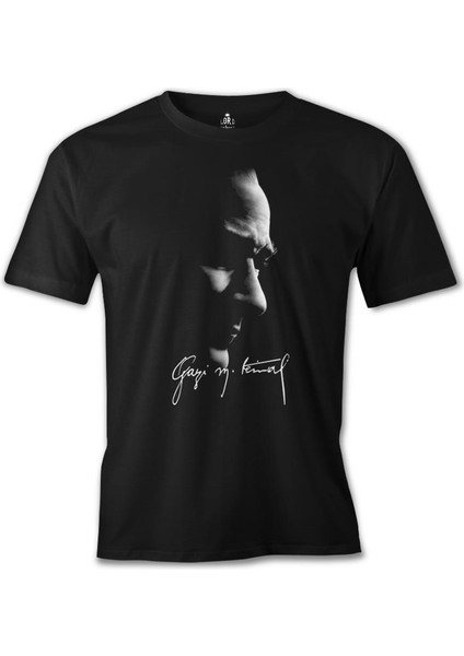 T-Shirt Atatürk - Gazi Imza Siyah Erkek Tshirt