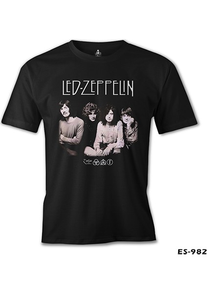 T-Shirt LED Zeppelin - Grup Siyah Erkek Tshirt