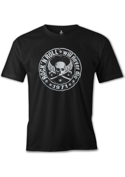 T-Shirt Rock 'n Roll Siyah Erkek Tshirt