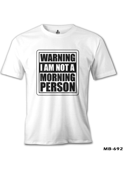 T-Shirt Not A Morning Person Beyaz Erkek Tshirt fiyatları