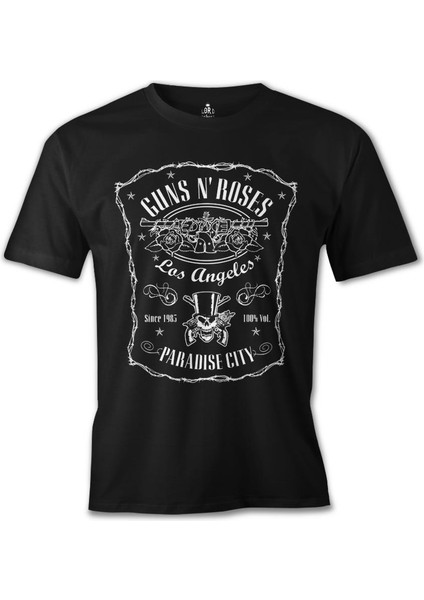 T-Shirt Guns N' Roses - Paradise City Siyah Erkek Tshirt