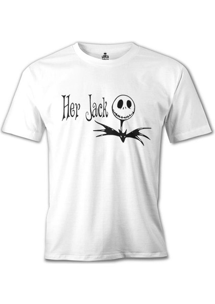 T-Shirt Her Sally His Jack - Jack Beyaz Erkek Tshirt