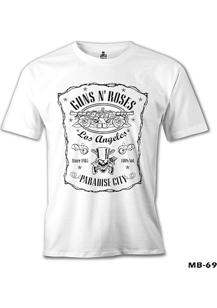 T-Shirt Guns N'roses - Paradise City Beyaz Erkek Tshirt fiyatları