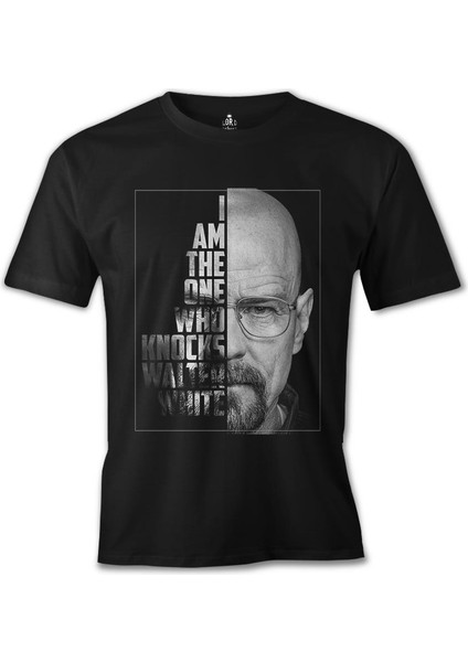 T-Shirt Breaking Bad - Who Knocks Walter White Siyah Erkek Tshirt