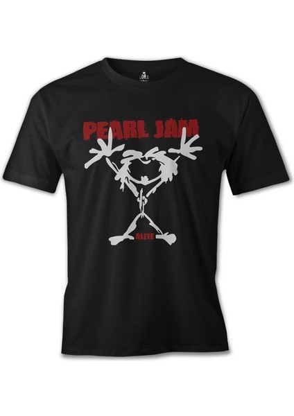 T-Shirt Pearl Jam - Alive Siyah Erkek Tshirt