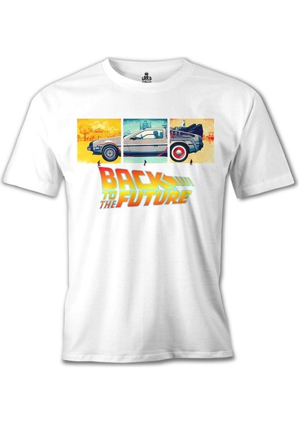 T-Shirt Back To The Future 1955-1985-2015 Beyaz Erkek Tshirt