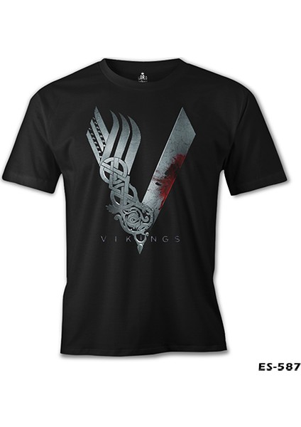 T-Shirt Vikings Siyah Erkek Tshirt fiyatları
