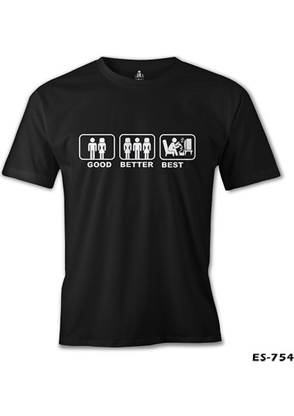 T-Shirt Good Better Best Siyah Erkek Tshirt fiyatları