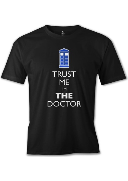 T-Shirt Doctor Who - Trust Me I'm A Doctor Siyah Erkek Tshirt