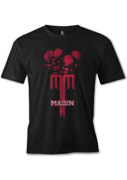 T-Shirt Marilyn Manson - mm Siyah Erkek Tshirt