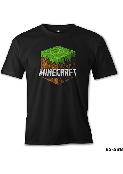 T-Shirt Minecraft - Cube Siyah Erkek Tshirt fiyatları