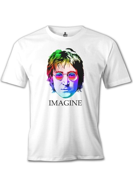 T-Shirt John Lennon - Imagine Beyaz Erkek Tshirt