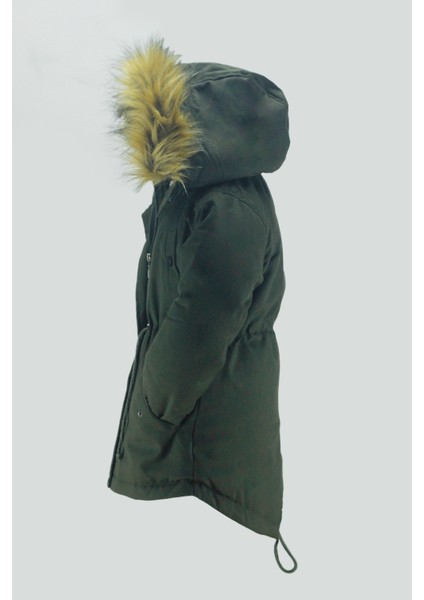 Asortik Unisex Mont Kaban Kışlık Kanvas Kumaş Büzmeli Diz Üstü İçi Kürk Kapüşonlu Kaban Mont-MNT-0005 fiyatları