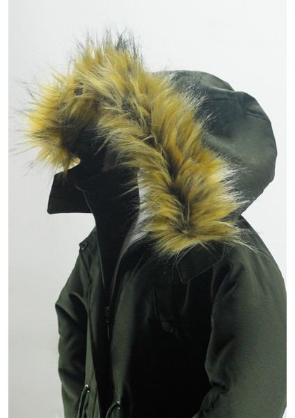 Asortik Unisex Mont Kaban Kışlık Kanvas Kumaş Büzmeli Diz Üstü İçi Kürk Kapüşonlu Kaban Mont-MNT-0005 indirimleri