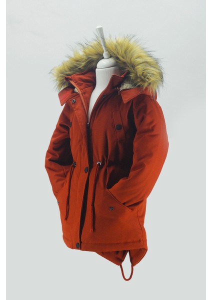 Asortik Unisex Mont Kaban Kışlık Kanvas Kumaş Büzmeli Diz Üstü İçi Kürk Kapüşonlu Kaban Mont-MNT-0005 fiyatları