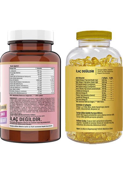 Biotin L Sistein Çinko 180 Tablet & Flx Omega 3-6-9 60 Tablet fiyatları