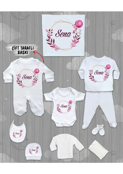 Isme Özel 10'lu Pamuklu Kız Bebek Hastane Çıkışı SETI_MT_108-10