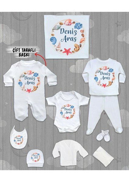 Isme Özel 10'lu Pamuklu Bebek Hastane Çıkışı SETI_MT_119-10