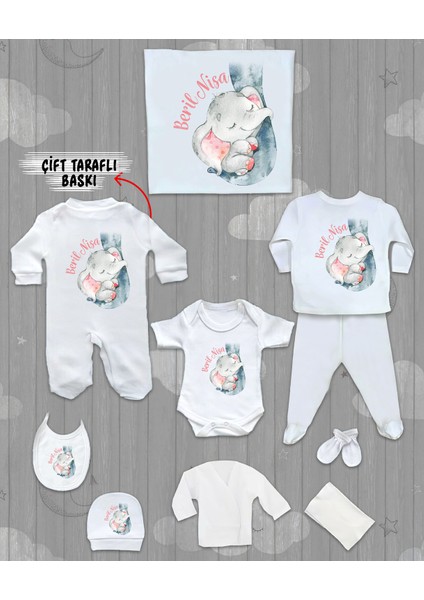 Isme Özel 10'lu Pamuklu Kız Bebek Hastane Çıkışı SETI_MT_122-10