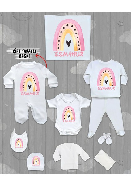 Isme Özel 10'lu Pamuklu Kız Bebek Hastane Çıkışı SETI_MT_132-10