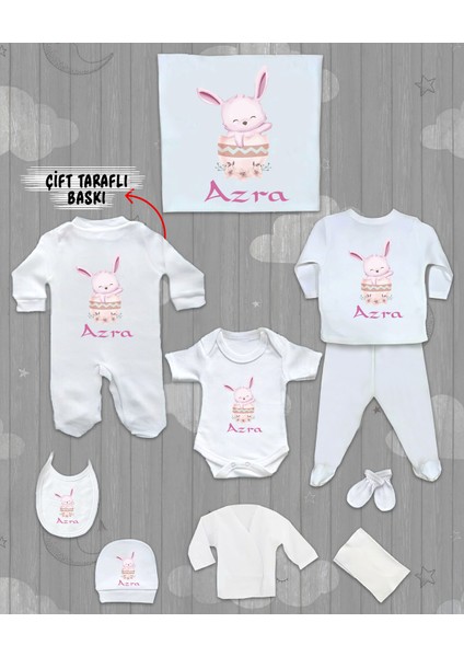Isme Özel 10'lu Pamuklu Kız Bebek Hastane Çıkışı SETI_MT_136-10