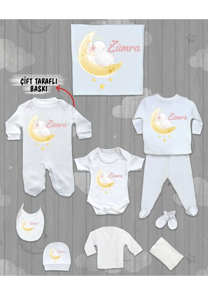 Isme Özel 10'lu Pamuklu Kız Bebek Hastane Çıkışı SETI_MT_138-10