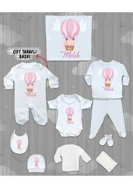 Isme Özel 10'lu Pamuklu Kız Bebek Hastane Çıkışı SETI_MT_140-10