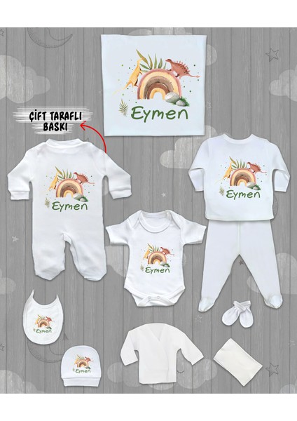 Isme Özel 10'lu Pamuklu Erkek Bebek Hastane Çıkışı SETI_MT_158-10