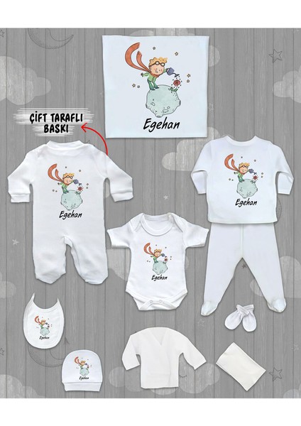 Isme Özel 10'lu Pamuklu Erkek Bebek Hastane Çıkışı SETI_MT_170-10