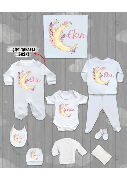 Isme Özel 10'lu Pamuklu Kız Bebek Hastane Çıkışı SETI_MT_174-10