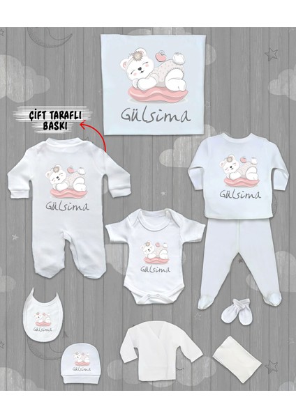 Isme Özel 10'lu Pamuklu Kız Bebek Hastane Çıkışı SETI_MT_187-10