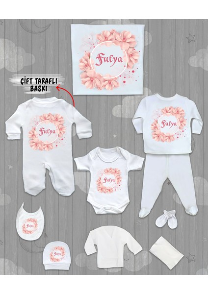 Isme Özel 10'lu Pamuklu Kız Bebek Hastane Çıkışı SETI_MT_220-10