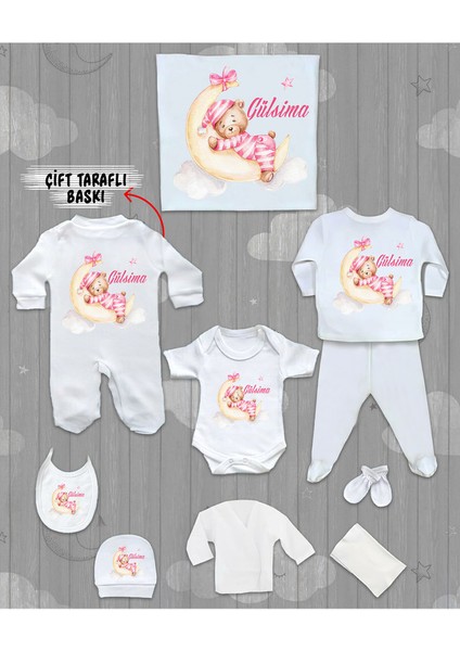 Isme Özel 10'lu Pamuklu Kız Bebek Hastane Çıkışı SETI_MT_223-10