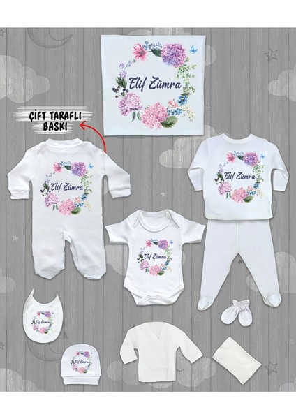 Isme Özel 10'lu Pamuklu Kız Bebek Hastane Çıkışı SETI_MT_227-10